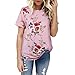 WOCACHI Women's Color Block Long Sleeve Tunic Floral Leopard Tops Blouses Shirt