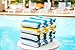 100% USA Cotton Cabana Stripe Beach Towel Or Pool Towel Familly, Value 4 Pack Blue Tan Green Yellow. 100% USA Cotton 33
