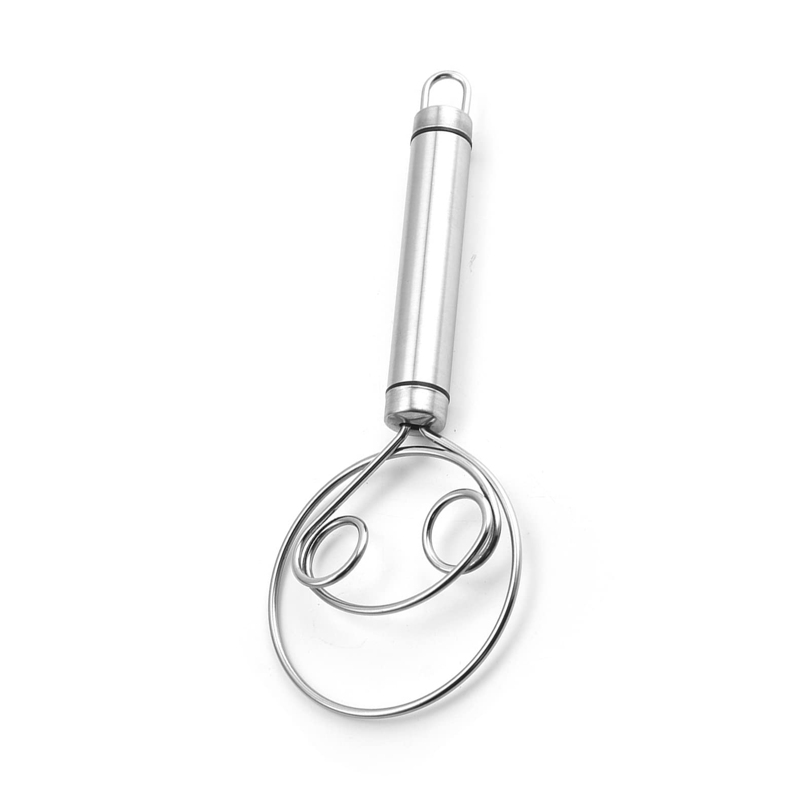 Dough Whisk Double Circle Dough Mixer Stainless Steel Hand Egg Beater for Kitchen Baking Cake Dessert Cream Pizza