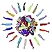 Mudder 100 Pieces Elastic Hair Ties No Crease Elastic Ribbon Ponytail Holders Hair Bands for Girls Women Teens and Kids Bows (Multicolor A)