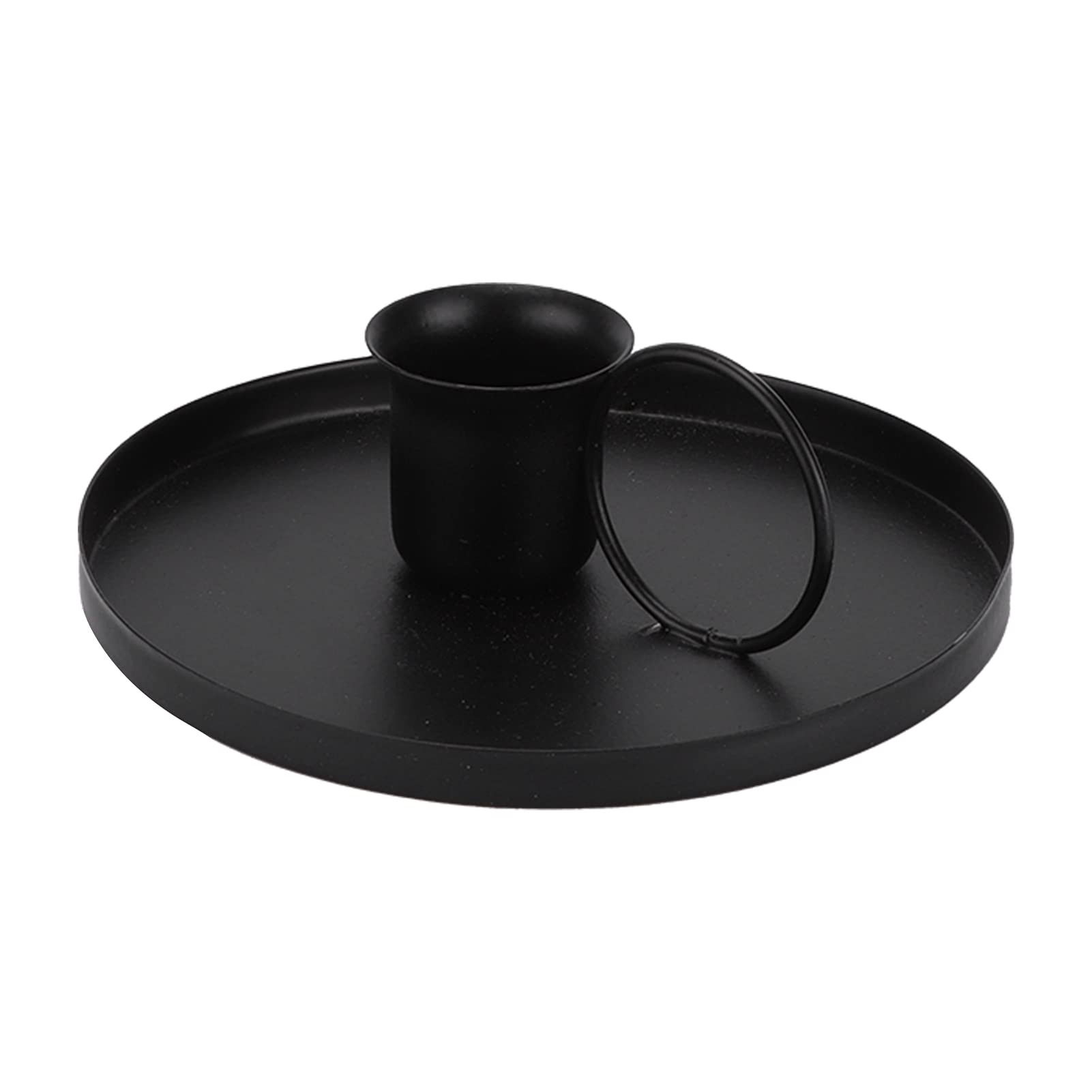 Candlestick, Cute Old Fashioned Design, Centerpiece Candle Sticks Holder, Suitable for Candlelight Dinners, Living Room Decorations(Black)