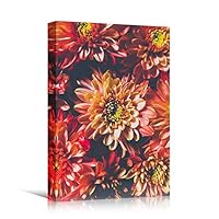 Canvas Wall Art Pink Petals Colorful Farmhouse/Country Floral Multicolor Patterns Photography - 12x18 inches