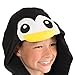 Emolly Fashion Kids Animal Penguin Pajama Onesie - Soft and Comfortable with Pockets (10, Blk)