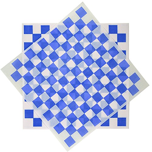 Deli Squares - Paper Sheets (12" x 12") (Checkered Blue - 100 Sheets) - Thumbnail 2