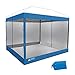Leader Accessories Mesh Screen Zippered Wall Panels for 10' x 10' Canopy (Tent Walls Only, Frame and Top Not Included) (Blue mesh Wall)
