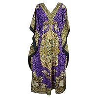 Mogul Alexa Womens Caftan Dashiki Print Kimono Kaftan Evening Beach Maxi Dress
