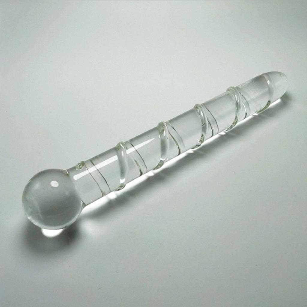 LJZ Double Heads Glass Buttpluģ for Women Beads Thread Smooth Comfortable Massage Pleasure Wǎnds 100% Waterproof Sunglasses