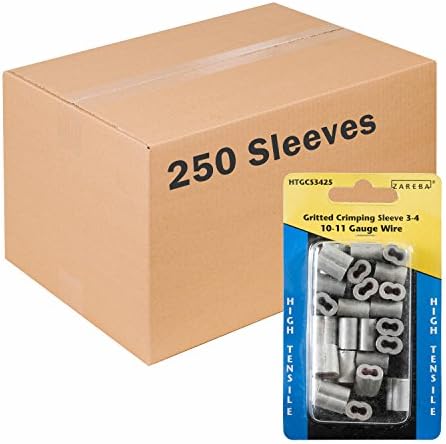 Zareba HTGCS3425 Gritted Crimping Sleeve, 10 Pack