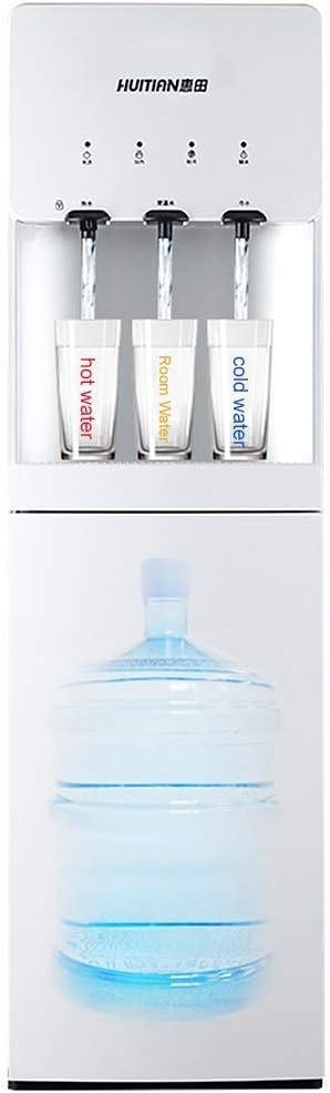 Bottom Loading Water Dispenser White, Hot & Cold & Room Water Dispensers, Freestanding Water Cooler Dispenser For Use With 3 & 5 Gallon Water Bottles LENG