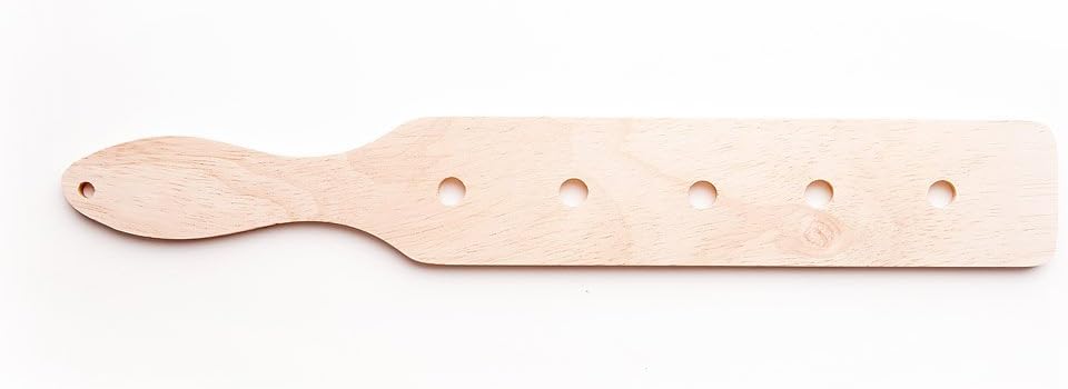 Small Hardwood Craft Paddle with Holes Unfinished