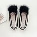 Women's Cozy Velvet Memory Foam House Slippers Non Slip Soles (7-8 M US, Black)
