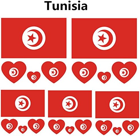 2018 World Cup FIFA National Banner Flags Tattoo Temporary Football Sports Soccer Fans Watching Game Face Body Sticker Tunisia