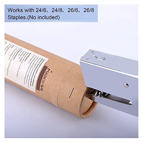 MROCO Plier Stapler, Heavy Duty Plier Stapler, 50 Sheets Stapling Capacity, Holds 200 Sheets Staples Capacity, Metal Stapler with Reversible Anvil,Staples for Swingline Staples,Bostitch Staples,Silver