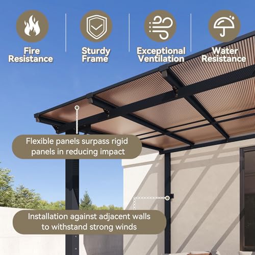 Aoxun 18'x10' Wall Mounted Gazebo Review: Sloped Roof Patio Cover for Outdoor Space image 28