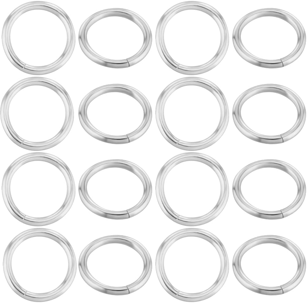 Beebeecraft 1 Box 50Pcs 925 Sterling Silver Jump Rings 6mm Open Jump Rings Connectors Jewelry Round Circle Rings for DIY Earrings Necklace Bracelet Making Repair Supplies