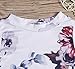 MAINESAKA Newborn Baby Girl Floral Printed Romper Outfits Short Sleeve Summer Bodysuit (18-24M, White)