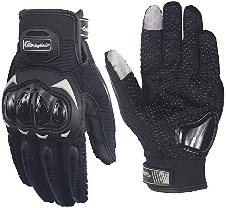 Hafone Shooting Gloves Military Hard Knuckle Tactical Gloves Full Finger Outdoor Motorcycle Gloves for Cycling Motorbike Hunting Camping Powersports Police Men Airsoft Paintbal Black (L)