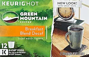 Green mountain coffee keurig brewed breakfast Blend decaf Light roast k-cups 12pk (099555089226)