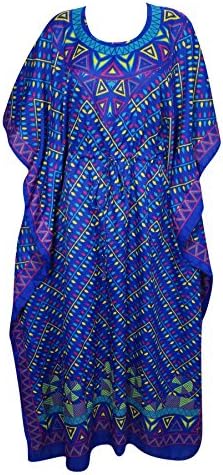 Mogul Interior Anisah Womens Caftan Maxi Dress Beach Cover Up Resort Spring Romance Evening Dresses One Size