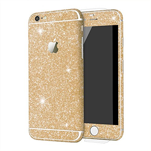 DStores For iPhone 7 4.7 inch Sticker, Luxury Bling Scratch Resistant Protector Films Crystal Shells Sparkle Decal Sticker Skin for iPhone 7 - Golden