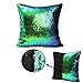 MOCOFO Glitter Pillow 16X16 Set of 4 Reversible Sequins Pillow Cover Magic Mermaid Sequence Pillowcase Purple Couch Color Changing Decor Cushion Covers for Sofa
