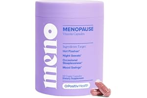 O Positiv MENO Vitamins for Menopause - Hormone-Free Menopause Supplement for Women - Black Cohosh & Ashwagandha KSM-66 - Helps Relieve Hot Flashes, Night Sweats, Mood Swings - 30 Servings (Pack of 1)