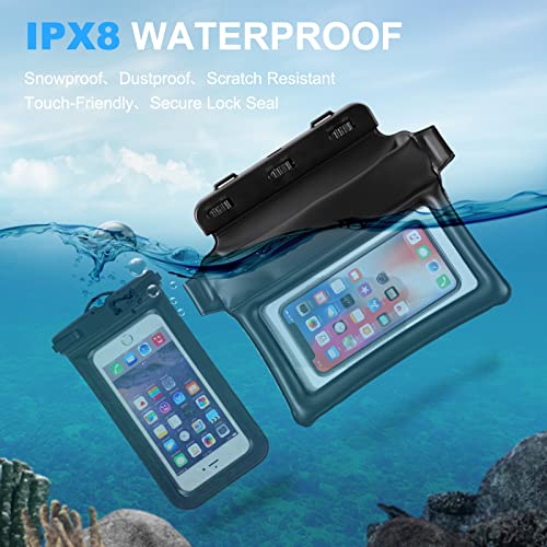 TRICIA 2 Pack Waterproof Phone Pouch and Waterproof Case Cell Phone Bag