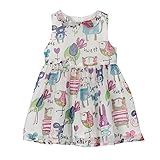 Weixinbuy Kids Girls Chiffon Birds Printed Sleeveless Summer Dress