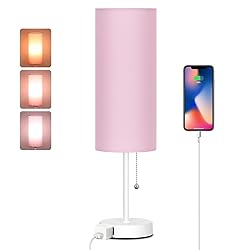 Dott Arts 18" Table Lamp for Bedroom, 3-Color