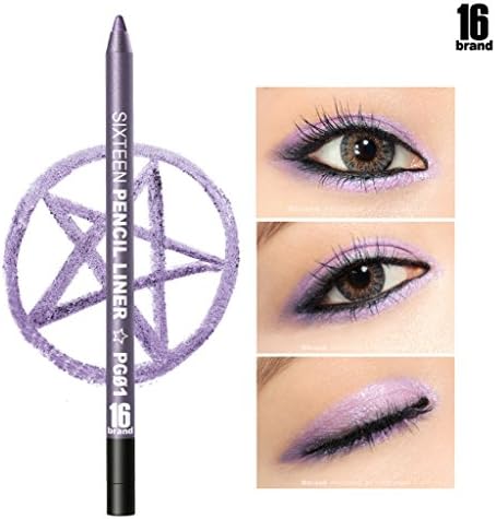 [16BRAND] Sixteen Pencil Liner 0.5g - No Smudging Waterproof Eyeliner (#PG01 Purple)