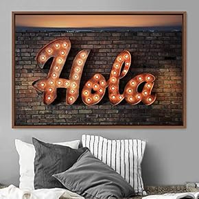 signwin Framed Canvas Wall Art Illuminated Words 3D...