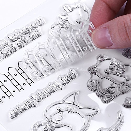 YESIDO Clear Stamps Silicone for Card Making Fantastic Craft PatternRetro Key Transparent Stamp Seal Rubber Postage Design DIY Scrap-Booking Photo Album Diary Decoration Supplies Gifts