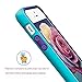 EXSEK Hybrid Ultra Slim 3 Color Case Shockproof [Anti-Slip] [Extra Front Raised Lip] Scratch Resistant Soft Gel Bumper Rugged Case for iPhone 5/5S (Purple)