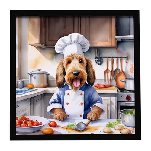 Caroline's Treasures Otterhound The Chef Framed Metal Print Bathroom, Kitchen,…