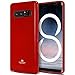 GOOSPERY Pearl Jelly for Samsung Galaxy Note 8 Case (2017) Slim Thin Rubber Case (Red)