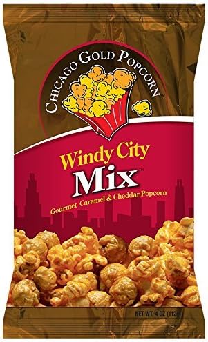 Chicago Gold Popcorn - Windy City Mix is a Chicago popcorn with a combination of cheese & caramel corn, 6 bags
