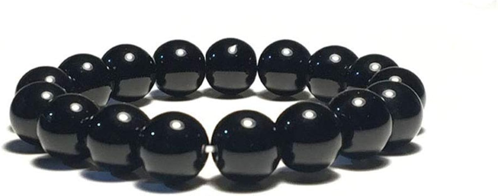 AXstore Minimalist Natural Black Obsidian Bracelet Men 4Mm 6Mm 8Mm 10Mm