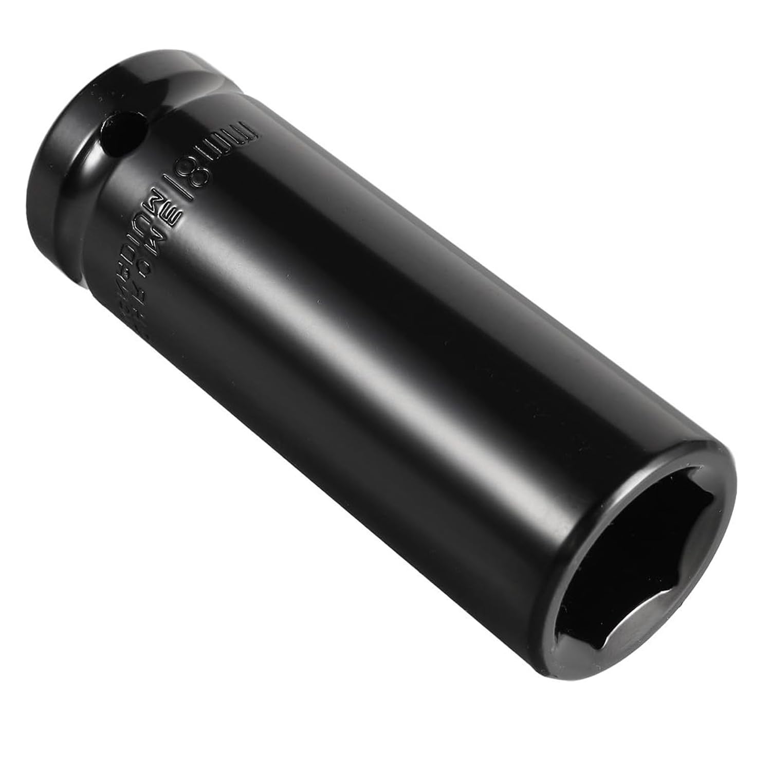 Juttzzei 1/2 Inch Drive 18mm Deep Impact Socket - Heat-Treated CR-V Steel, 78mm Length, 6-Point Metric Sizes for Car & Home Repair