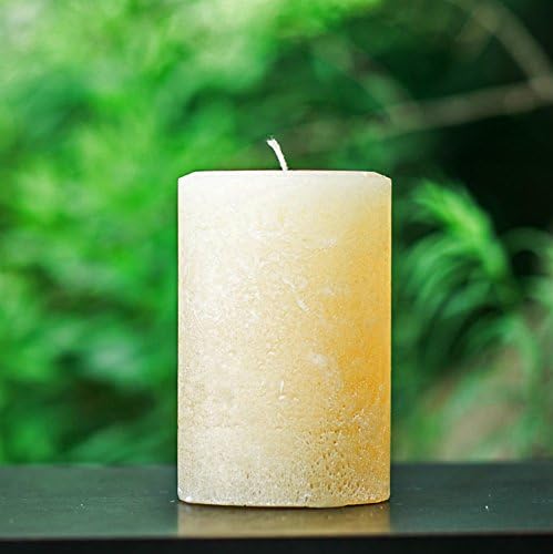 Still Water CandlesHandmade Ivory Cream Pillar Candle Rustic Textured Unscented, Primitive Country Farmhouse Decor for Home and Wedding Centerpieces, Choose Size Small Large or Custom