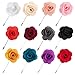 JLIKA Lapel Pins for Men Flower Pin Rose for Wedding Boutonniere Stick Boutineers (Set of 12 PINS)