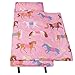 Wildkin Kids Microfiber Nap Mat – Soft Sleep Mat with Pillow, Ideal for School & Travel - Horses