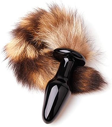 Yocitoy Crystal Bu-tt Plug Dog Tail An-al Plug Cospaly (Black S)