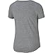 NIKE Sportswear Girls' Have a Nike Day Scoop Tee, Dark Grey Heather/Black, Medium
