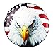 Moonet Leather American Flag Eagle Head Spare Tire Wheel Cover for for CRV FJ Hummer Land Rover Outlander Grand Vitara R15 M 235/65R17 255/65R16 215/70R16 (Diameter:75cm/29.52inch)