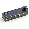 Cubilux Bidirectional 4-Channel 6.35mm Audio Selector, 1x TRS to 4X TRS Stereo 4-Port 1/4” Quarter Inch AUX Switch Box for Speaker, Headphones, Subwoofer, Home Audio System, Mixer, Amplifier