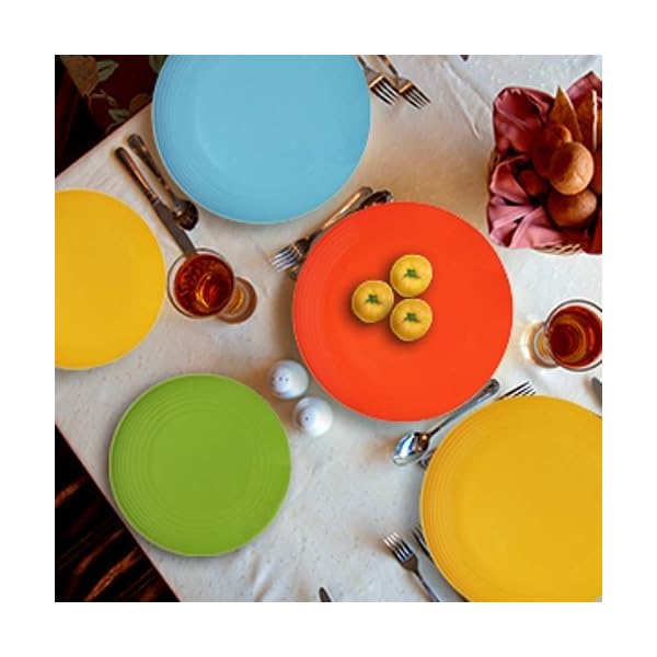 Melange 6Piece Melamine Dinner Plate Set (Solids Collection