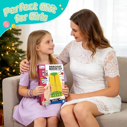 Hzitcigm Girl's Bracelet Kit 6 7 8 9 10 11 12 Years Brazilian Bracelets DIY Children's Jewellery Creative Gift for Birthday Christmas Easter