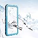 iPhone 5 5S SE【2016 Edition】 Waterproof Case, IP68 Certified Waterproof Shockproof Dirtproof Protective Cover, Full Sealed Case with Built-in Screen Protector for iPhone 5 5S SE2016(Light Blue)