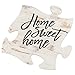 P. Graham Dunn Home Sweet Home White Distressed Wood Look 12 x 12 Inch Wood Puzzle Piece Wall Plaque