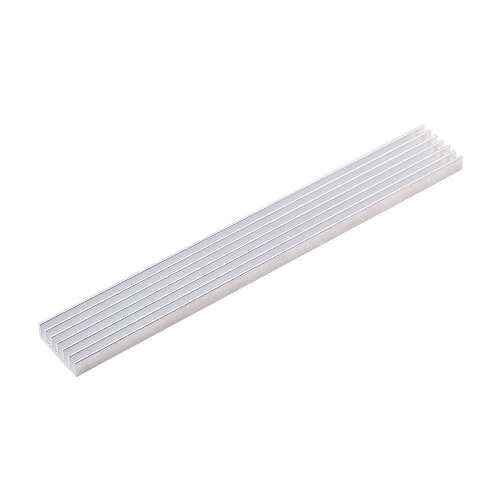 Othmro 1 Pcs Silver Tone Aluminum Heat Sink Heatsink Cooler Radiator 150x20x6mm(LxWxH) for CPU Cooling